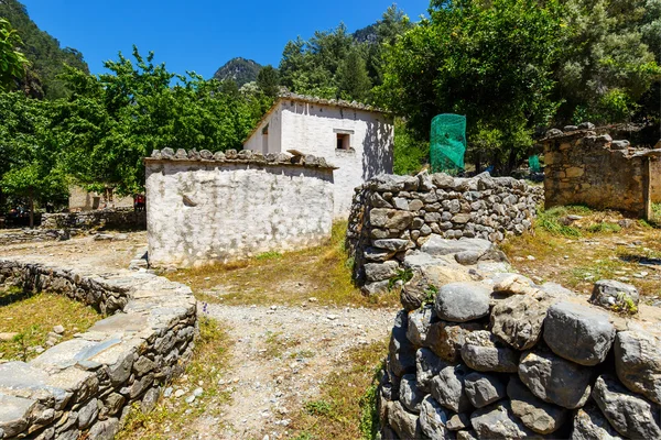 Displaced village Samaria in Samaria Gorge in central Crete, Greece — Stock Photo, Image