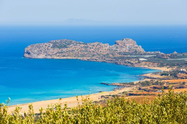 クレタ島、ギリシャの美しい Falasarna ビーチの眺め — ストック写真
