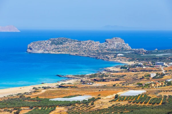 View of the beautiful Falasarna beach on Crete, Greece — Stock Photo, Image
