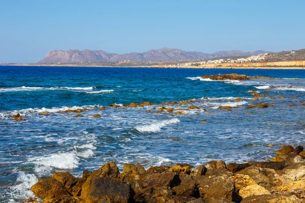 Sahil Girit Adası Yunanistan Chania yakınındaki — Stok fotoğraf