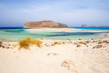 Balos Lagoon, Crete güzel plaj görünümünü