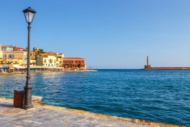 Chania, Yunanistan eski liman görünüm