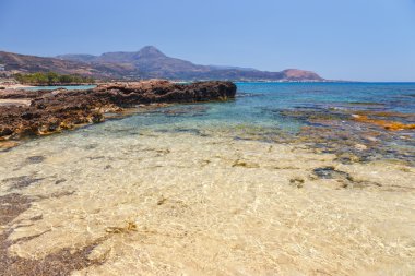 Görünümü güzel Falasarna Beach Crete, Yunanistan