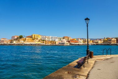 Chania, Yunanistan eski liman görünüm