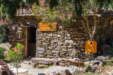 Samiriye Gorge, Yunanistan - 26 Mayıs 2016: Turist Merkezi Girit, Yunanistan Samiriye Gorge zammı. Milli Parkı Unesco biyosfer rezervi 1981 yılından bu yana olduğunu.