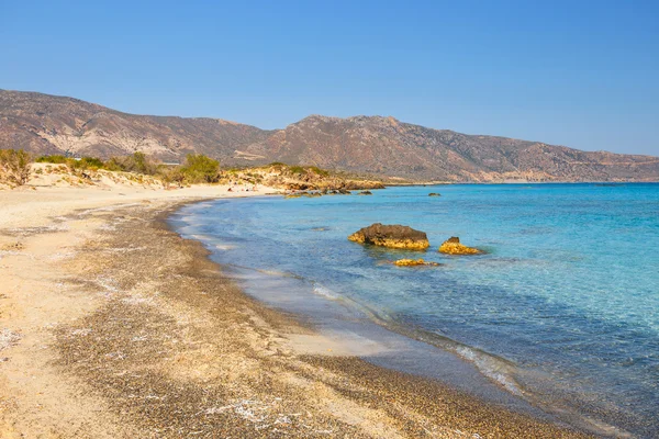 Pláž Elafonissi na Krétě, Řecko — Stock fotografie