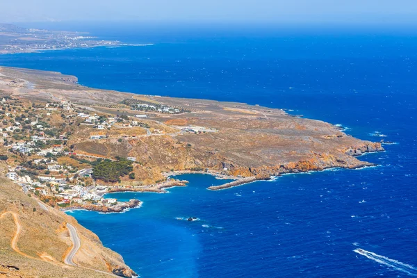 Chora Sfakion stad på Kreta, Grekland — Stockfoto