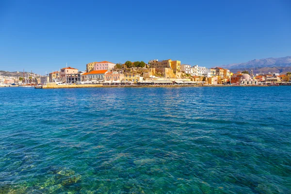 View of the old harbor in Chania, Greece — Stock Photo, Image