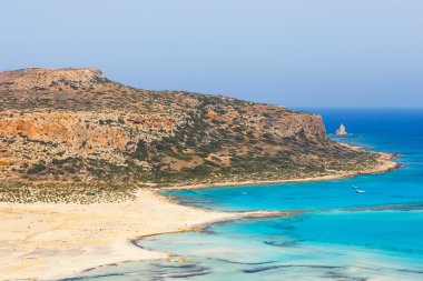 Balos Lagoon, Crete güzel plaj görünümünü