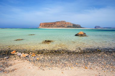 Balos Lagoon, Crete güzel plaj görünümünü
