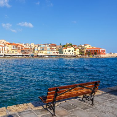 Chania, Yunanistan eski liman görünüm
