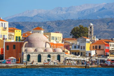 Hanya Girit - 23 Maj, 2016: Görünüm eski bağlantı noktası Hanya Girit, Yunanistan. Hanya Girit ikinci büyük kentidir.