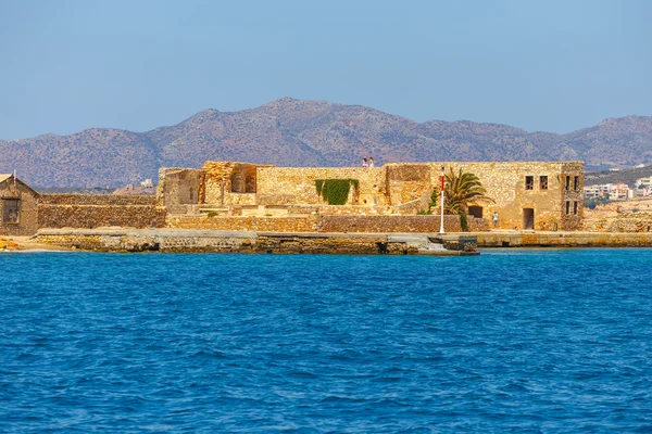 Vista do antigo porto em Chania, Grécia — Fotografia de Stock