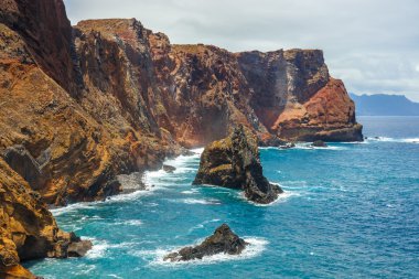 uçurumlar, Ponta de Sao Lourenco, Madeira, Portekiz