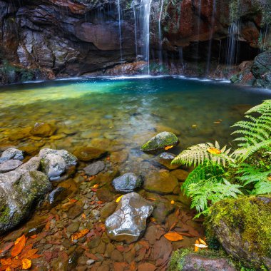 Şelale Levada 25 das fontes, Madeira Adası, Portekiz