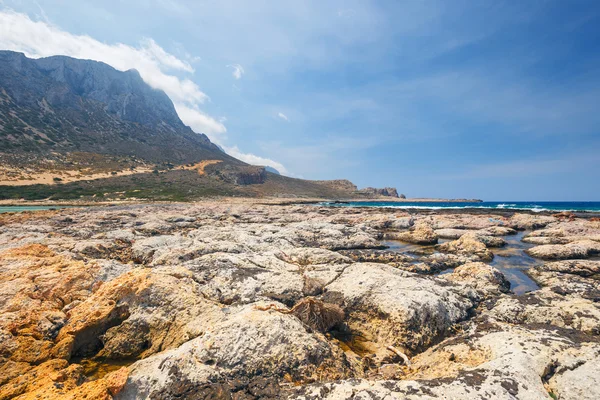 Вид на красивый пляж в Балос Лагун, Крит — стоковое фото