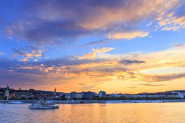 gün batımında, Macaristan Budapeşte Panorama 