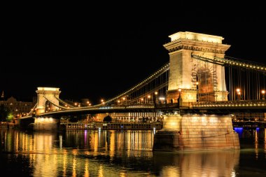 zincir köprü, Budapeşte. gece görünümü