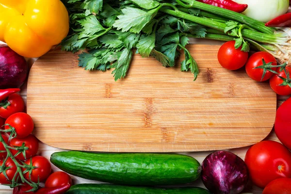 Рамка из овощей — стоковое фото