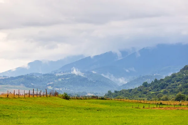 Rainy mountain landscape, Romania — Stock Photo, Image