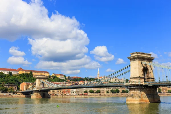 Lánchíd Budapesten, Magyarország — Stock Fotó