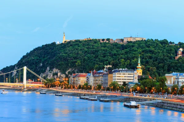 Budapest dan Danube pemandangan panorama sungai, Hungaria, Eropa — Stok Foto