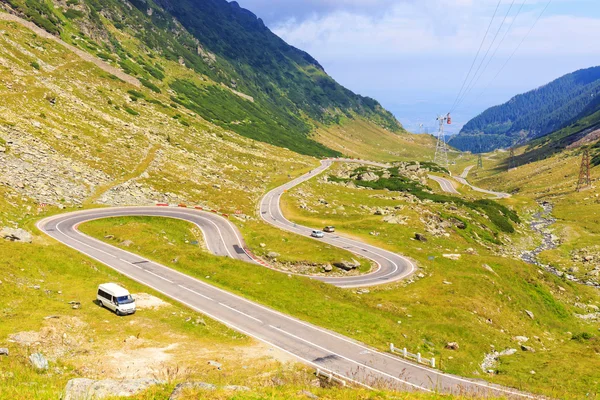 Transfagarasan górska droga, Karpaty rumuńskie — Zdjęcie stockowe