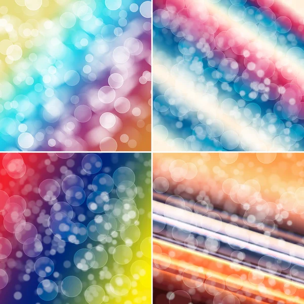 Set of colorful circles with bokeh background — Stock Photo, Image