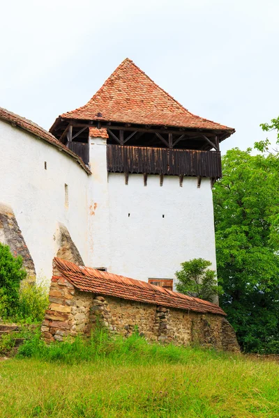Вискри, крепостная церковь Саксона, Трансильвания, Румыния — стоковое фото