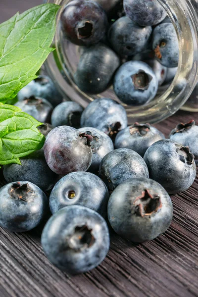 Blueberry on wooden board — Stock Photo, Image