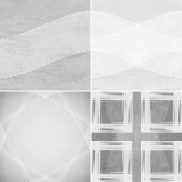 Set geometrische grunge zwarte en witte achtergronden — Stockfoto