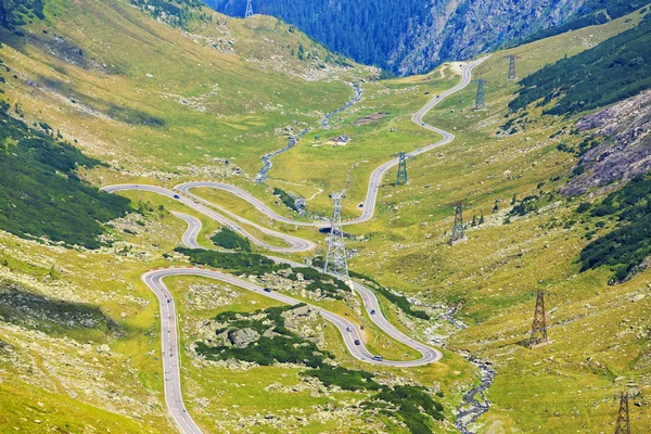 Estrada da montanha Transfagarasan, Cárpatos romenos — Fotografia de Stock