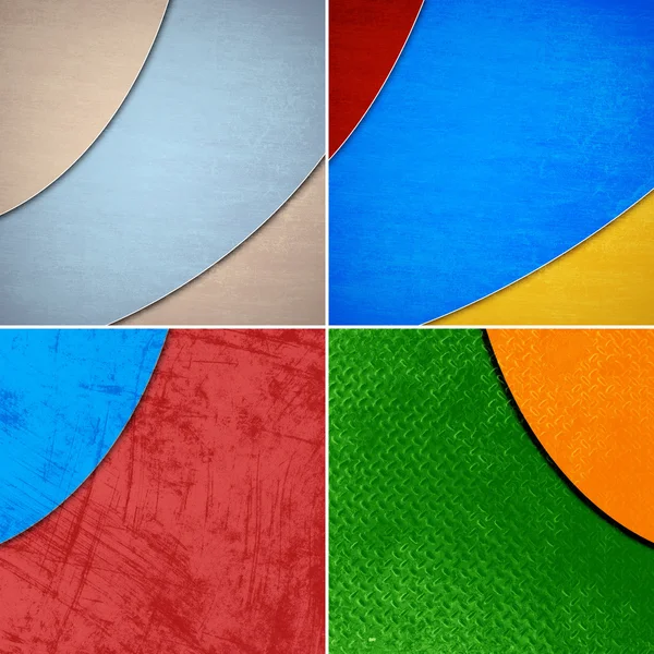 Zestaw kolorowe tła geometrycznej — Zdjęcie stockowe