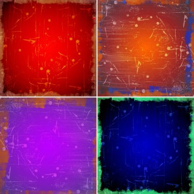 grunge arka plan kümesi