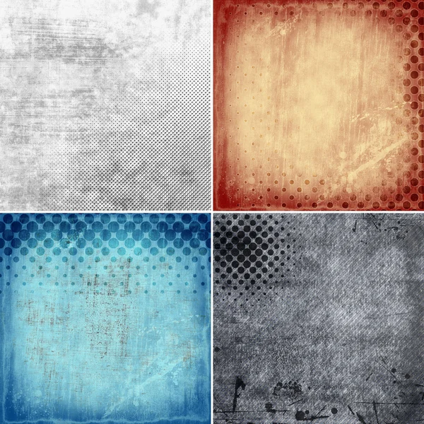 Set of grunge background with circles, illustration — Stock Photo, Image