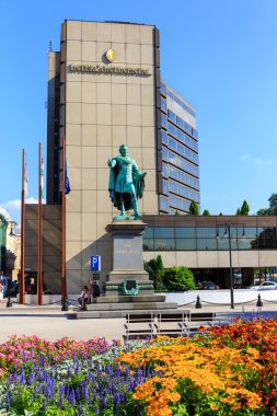 Macaristan, Budapeşte-Temmuz 24: 24 Temmuz 2014 Budapeşte'ye bir görünüm. Budapeşte olan biri en çok ziyaret edilen Avrupa başkentinde turistler tarafından