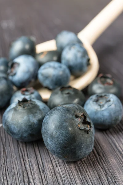 Blueberry on wooden board — Stock Photo, Image