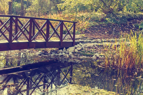 Liten bro i parken — Stockfoto