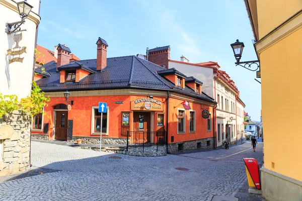 Bielsko Biala, Pologne - 07 septembre 2014 : Vue de la partie historique de Bielsko Biala en été, journée ensoleillée — Photo