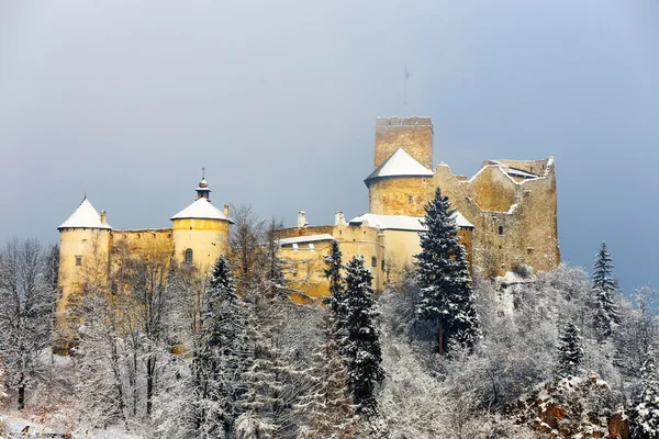 Bela vista do castelo de Niedzica, Polônia, Europa — Fotografia de Stock