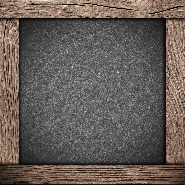 Wood frame with dark paper — Stock Photo, Image