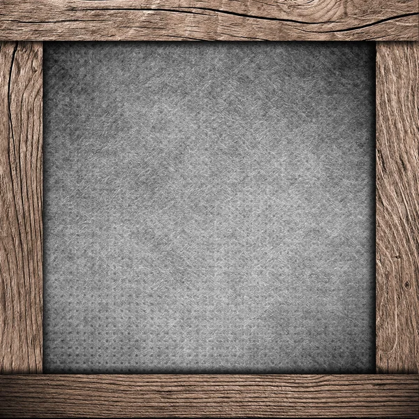 Wood frame with dark paper — Stock Photo, Image