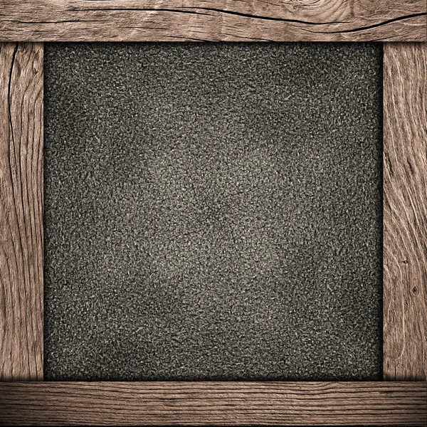 Wood frame with dark paper — Stock Photo, Image