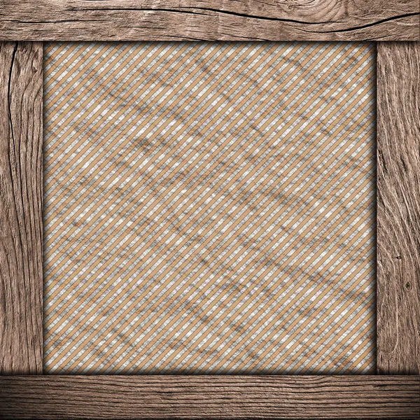Moldura de madeira com papel velho — Fotografia de Stock