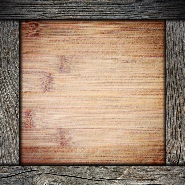 Houten frame met snijplank — Stockfoto