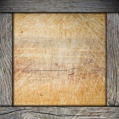 ahşap çerçeve ile kesme tahtası