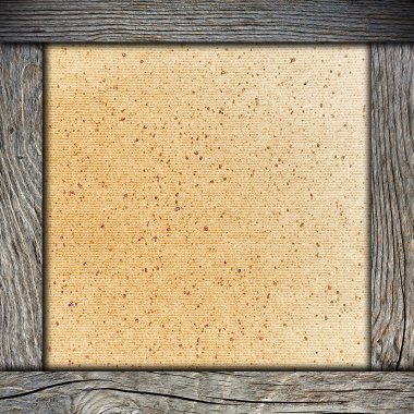 Eski kağıt ile ahşap çerçeve