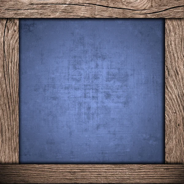 Wood frame with metallic background — Stock Photo, Image