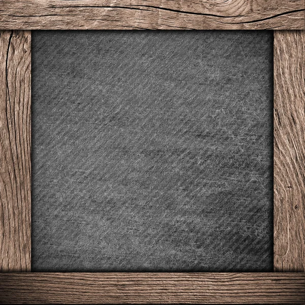 Wood frame with dark paper — Stock Photo, Image