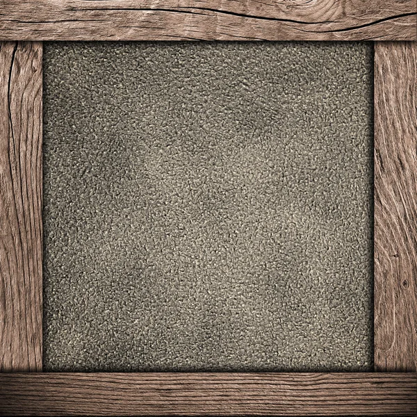 Houten frame met oud papier — Stockfoto